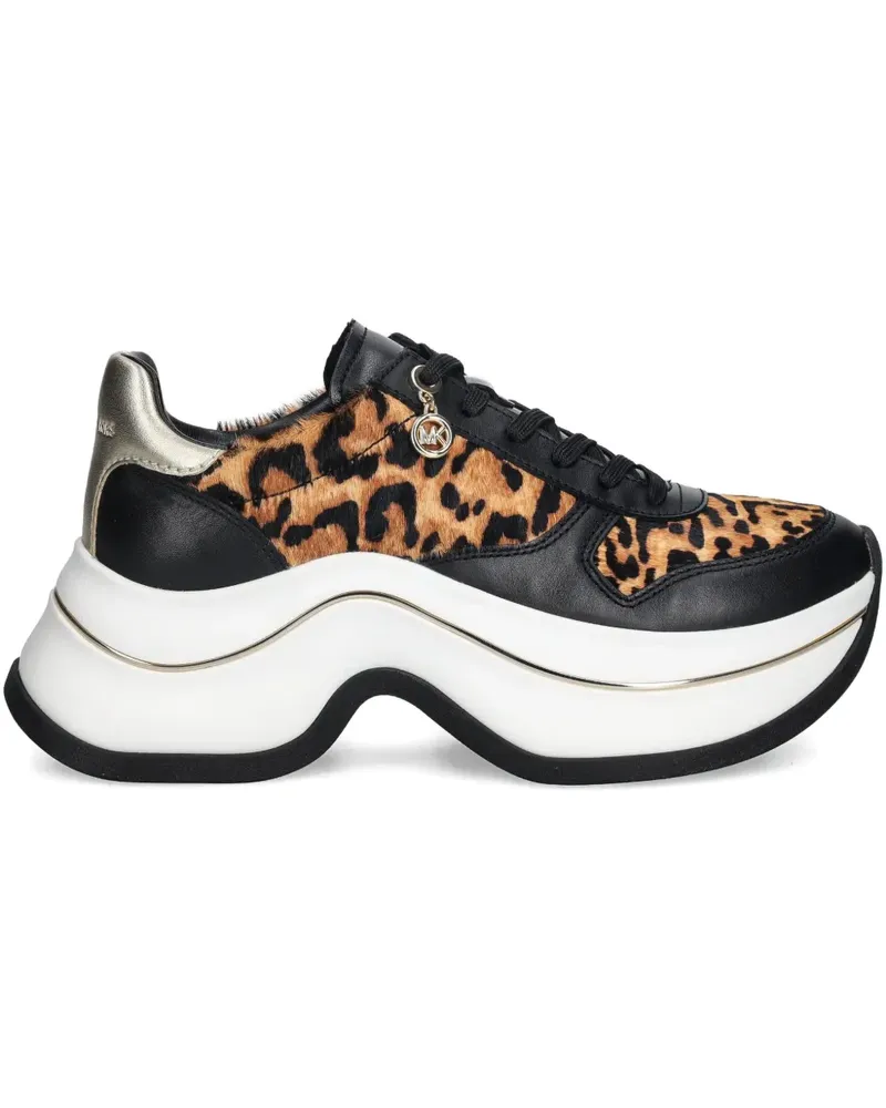 Michael Kors Arla Sneakers mit Leoparden-Print - Schwarz Schwarz