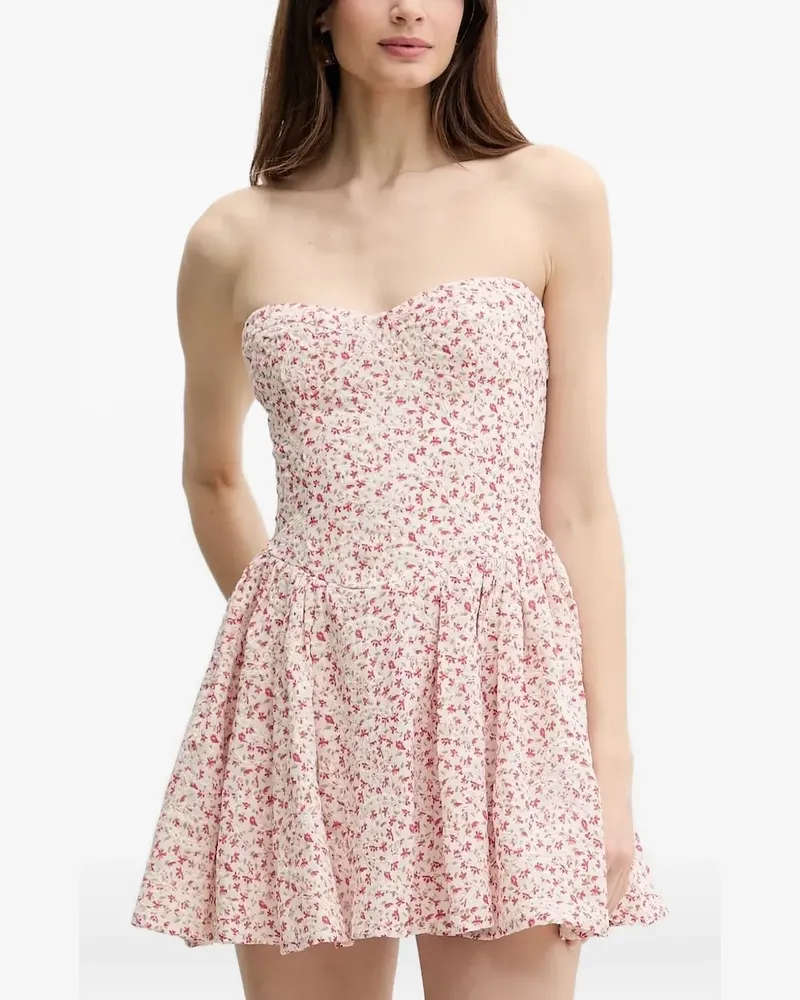 Bardot Estie Minikleid mit Blumen-Print - Rosa Rosa