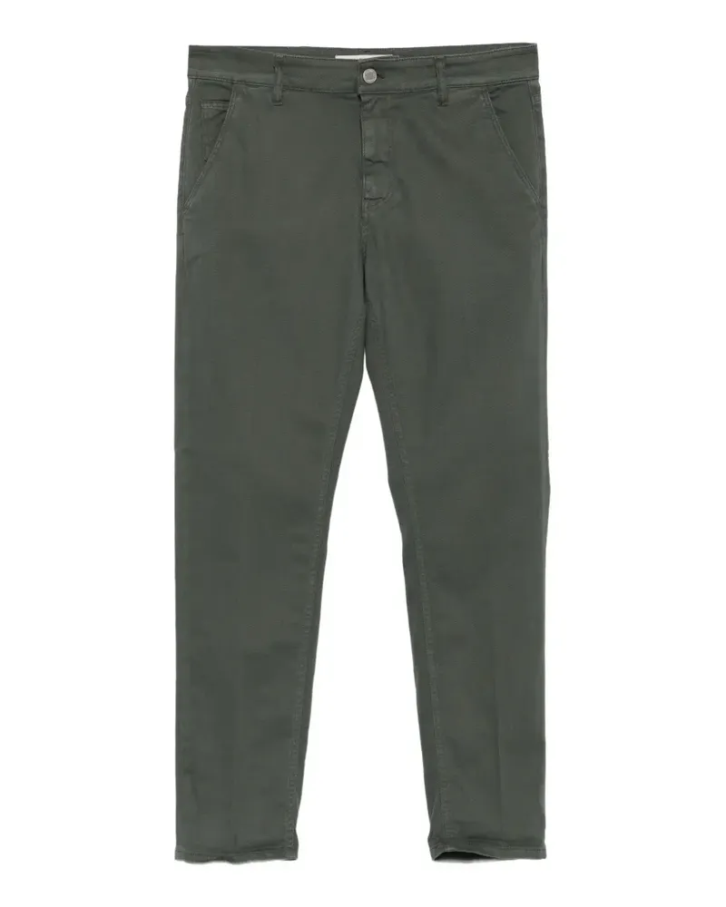 PT TORINO Slim-Fit-Hose mit Logo-Patch - Grün Grün