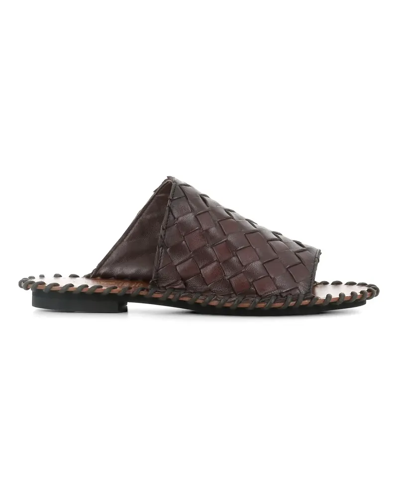 Alexander Hotto Sandalen mit Webmuster - Braun Braun