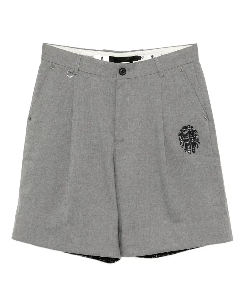 BAPE Shorts mit Logo-Stickerei - Grau Grau