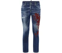 Skinny-Jeans mit Bleached-Effekt