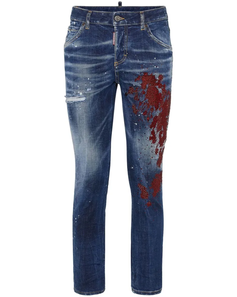 Dsquared2 Skinny-Jeans mit Bleached-Effekt - Blau Blau