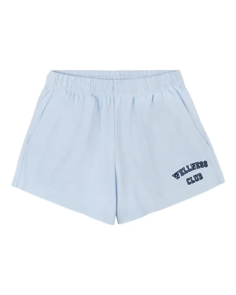 SPORTY & RICH Bestickte Shorts mit Stretchbund - Blau Blau