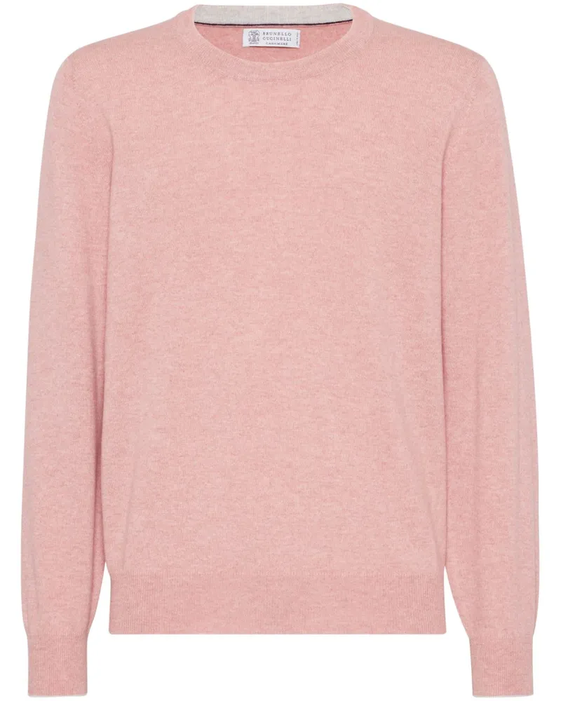 Brunello Cucinelli Klassischer Kaschmirpullover - Rosa Rosa