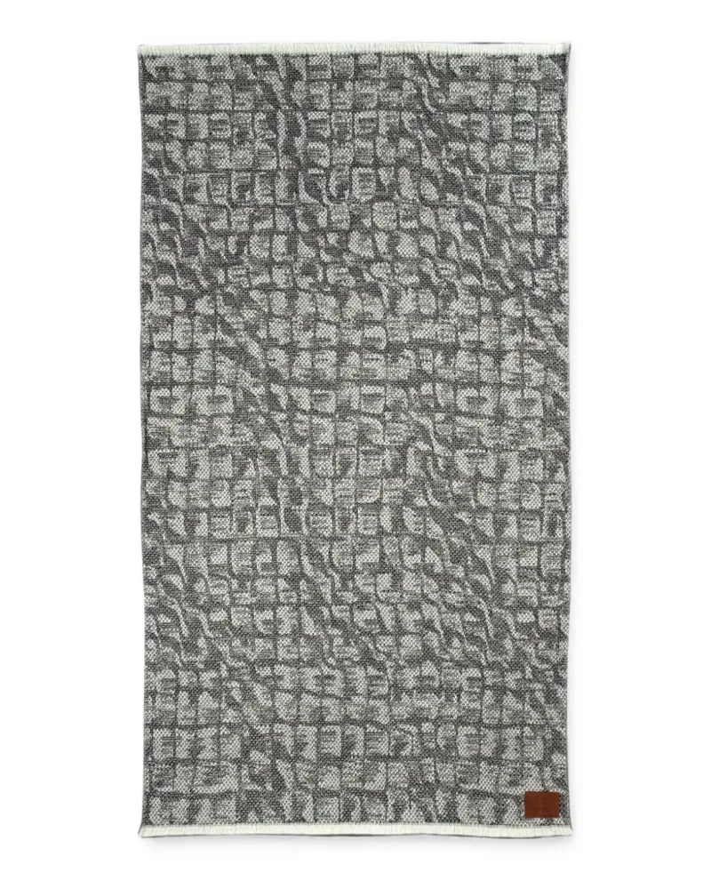 Roberto Cavalli Home fringed blanket - Grau Grau