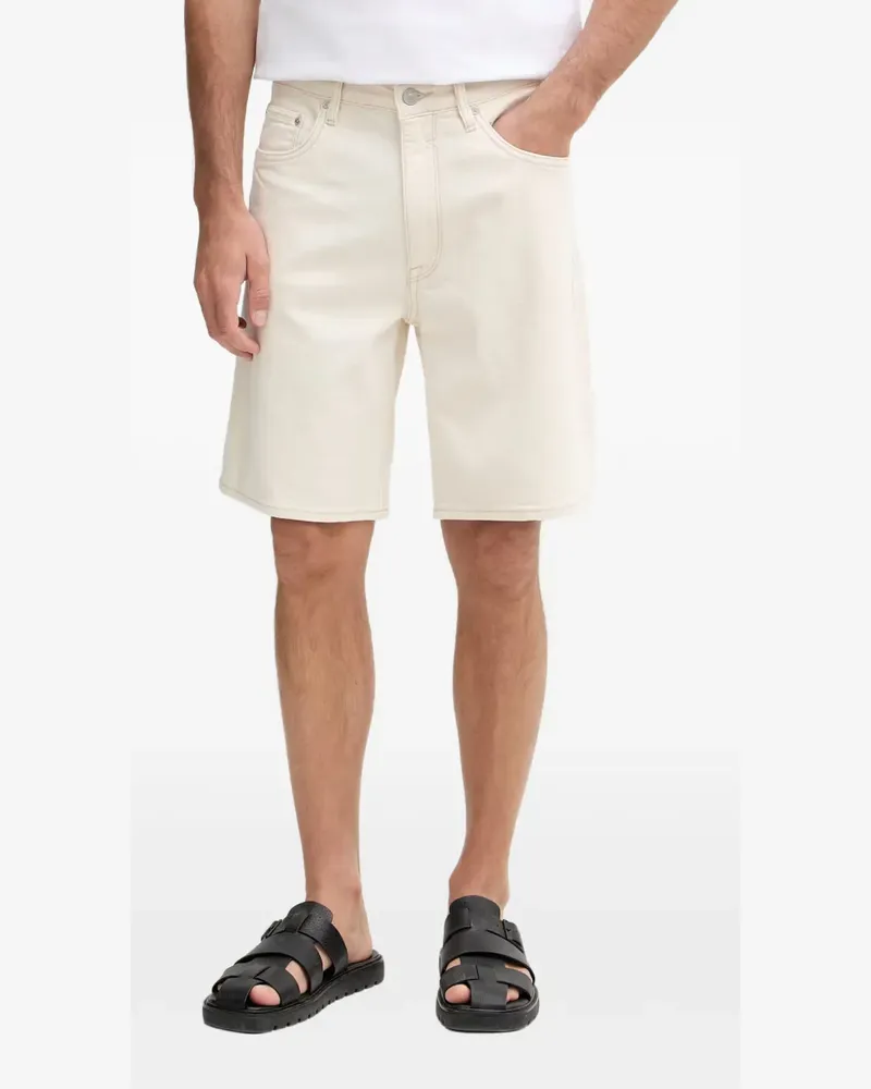 Guess logo-patch denim shorts - Nude Nude