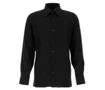 Hemd aus Seide - Schwarz