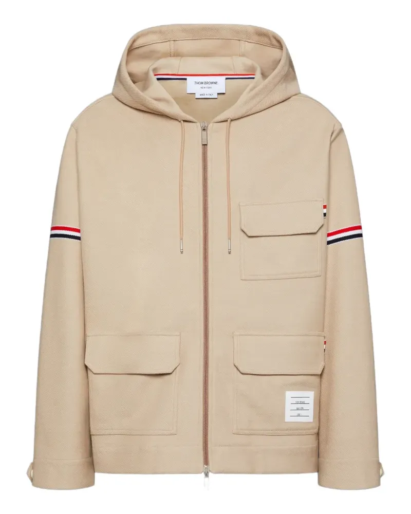 Thom Browne Oversized-Parka aus Tech-Twill mit Armbändern - Blau Blau