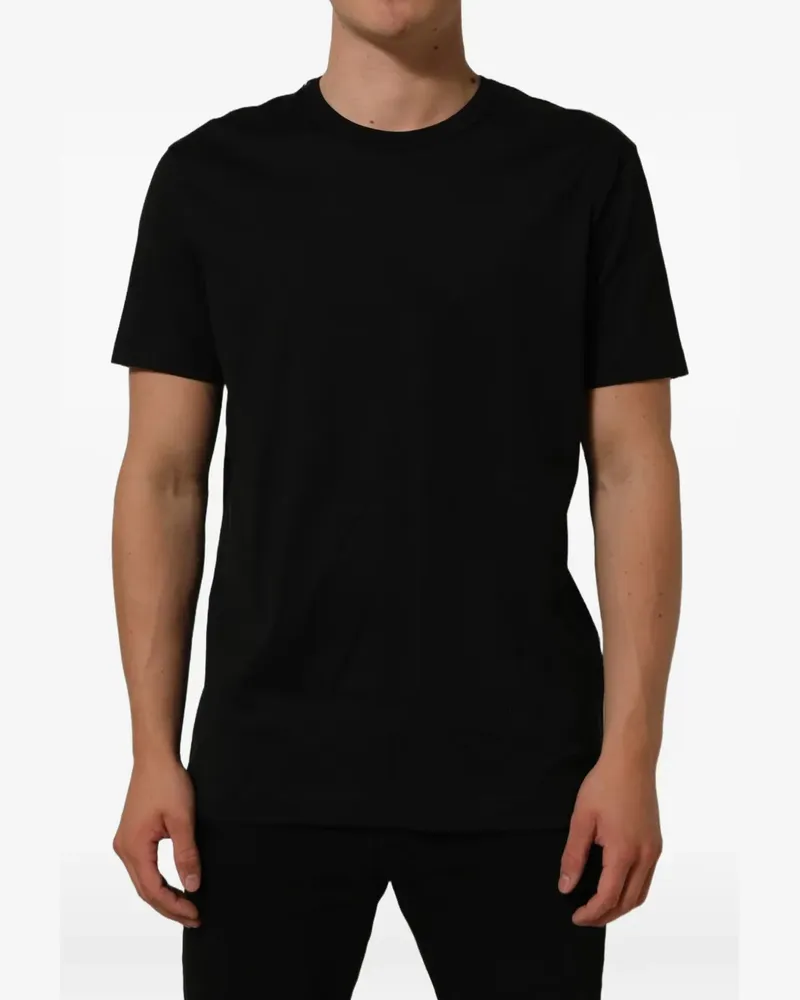Dolce & Gabbana black cotton crew-neck short-sleeve T-shirt - Schwarz Schwarz