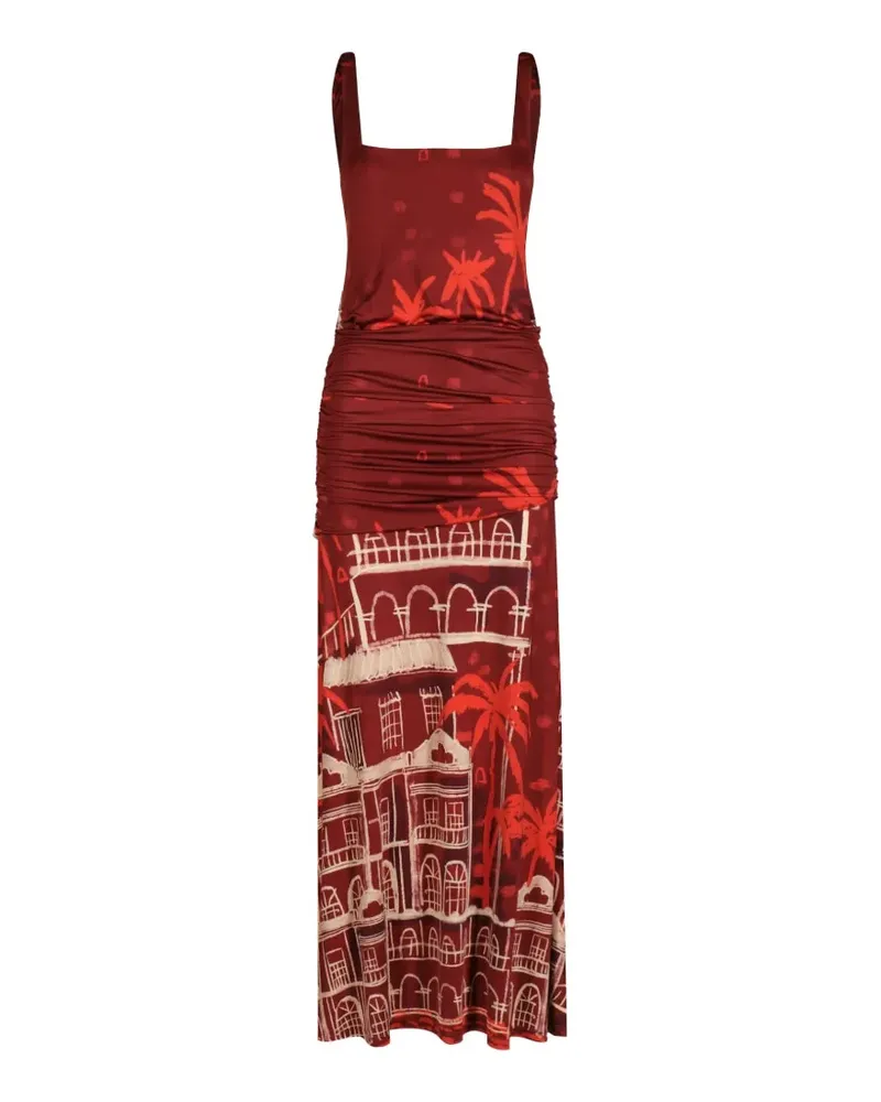 Johanna Ortiz Plant Of Joy midi dress - Rot Rot
