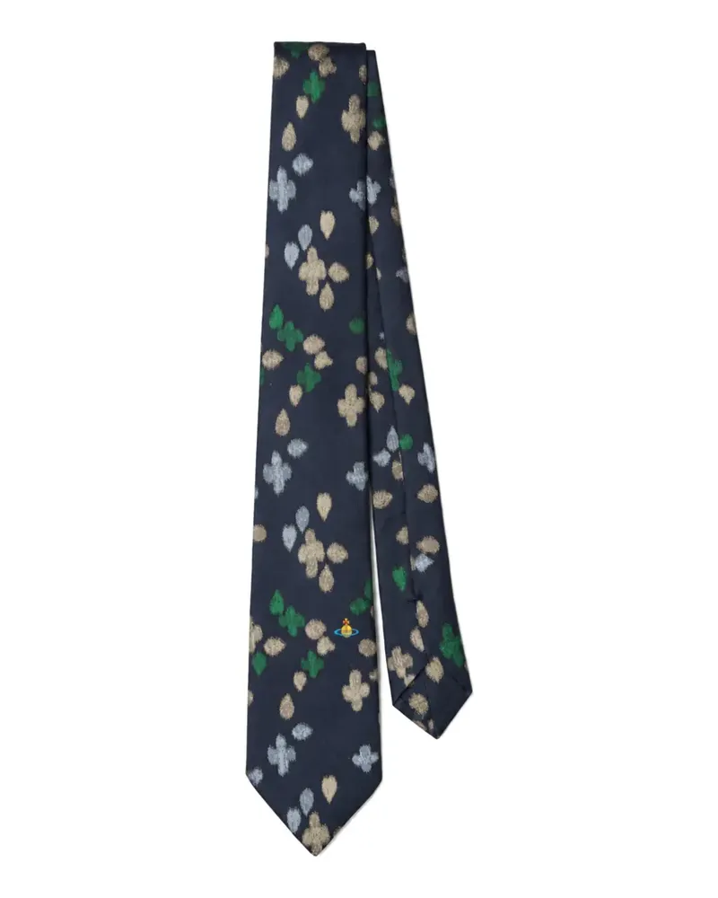 Vivienne Westwood abstract-print silk tie - Blau Blau