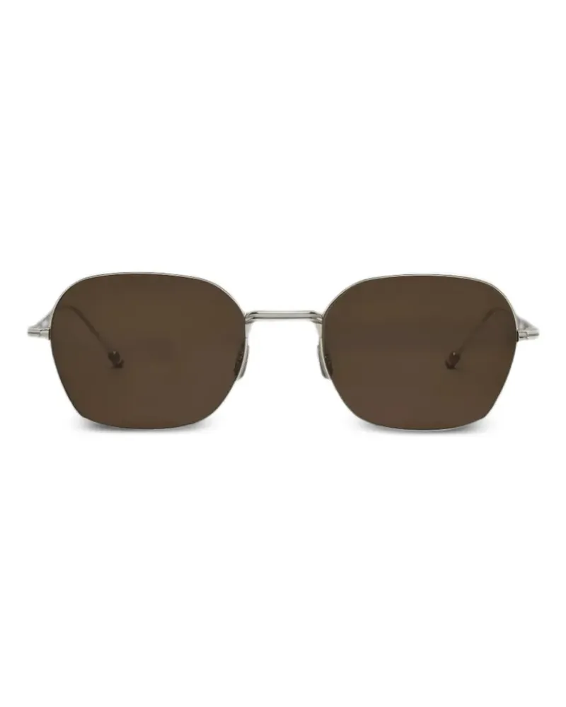 Thom Browne Eckige Sonnenbrille aus Titan - Gold Gold