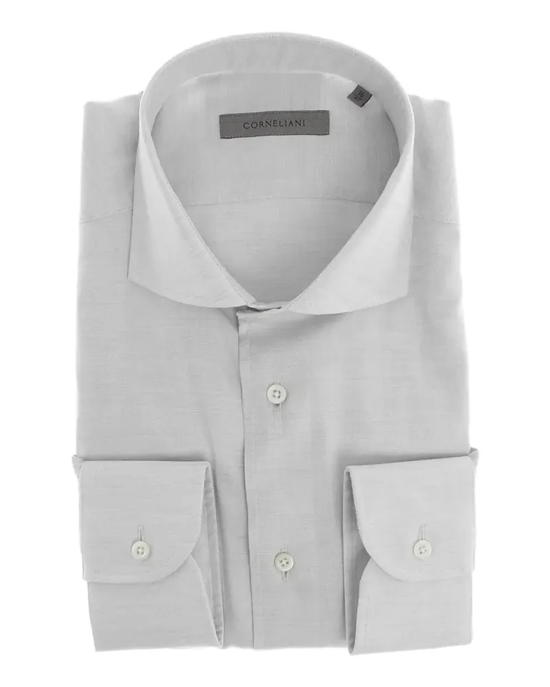 Corneliani Hemd mit französischem Kragen - Grau Grau