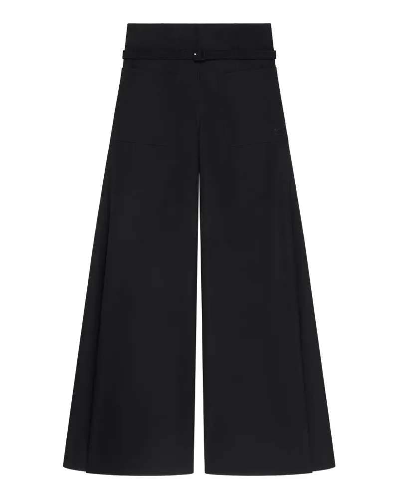 Courrèges Klassische Palazzohose - Schwarz Schwarz