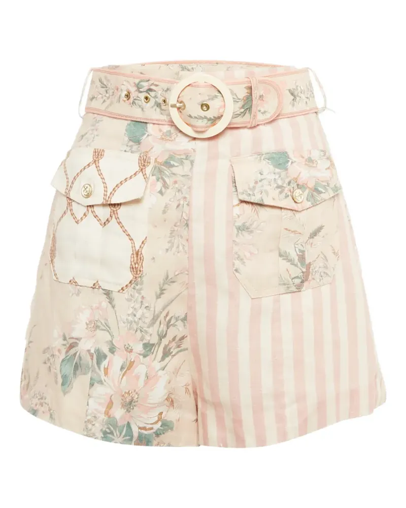 Zimmermann floral-print shorts - Nude Nude