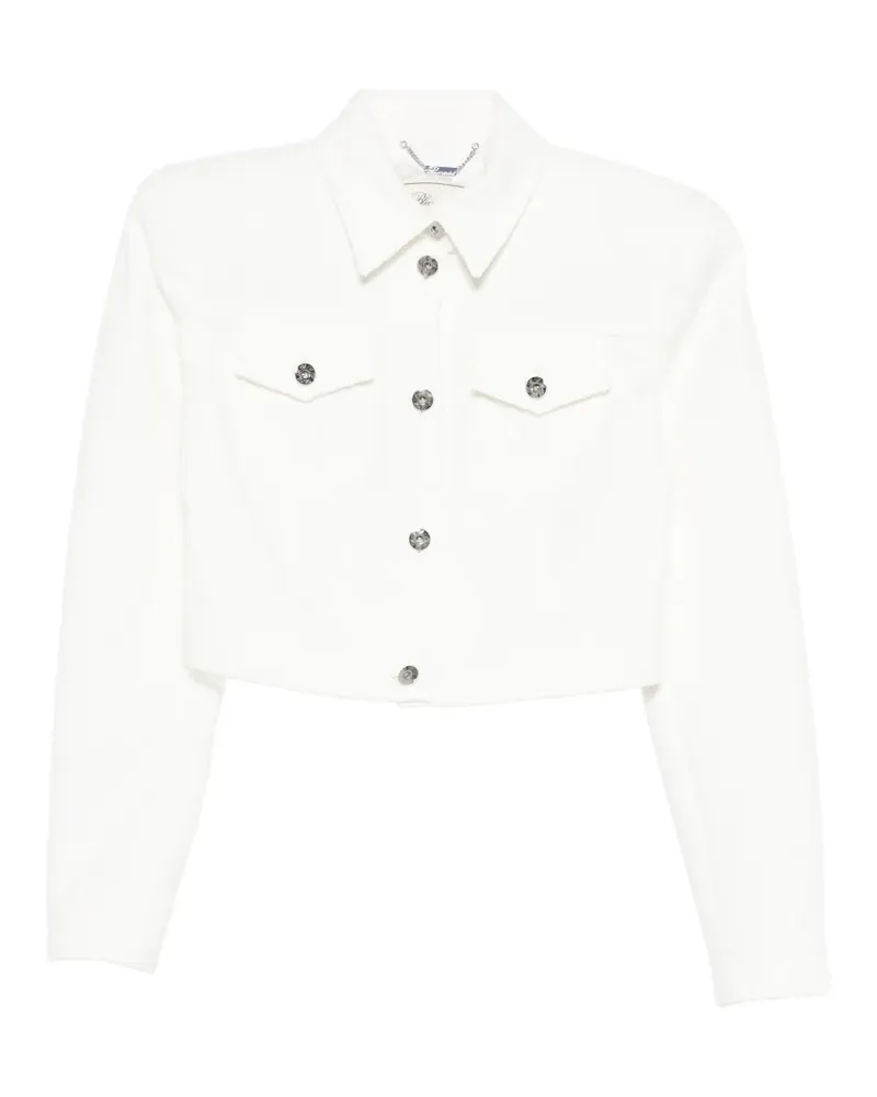 Blumarine button bouclé jacket - Weiß Weiß