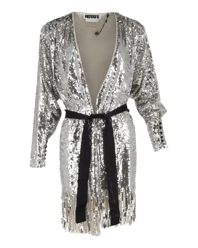 ROTATE Birger Christensen 2020 Samantha Minikleid - Silber Silber