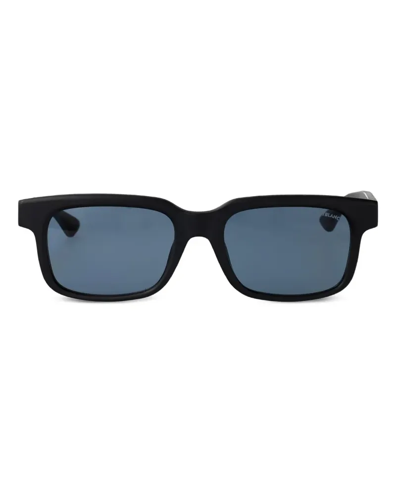 Montblanc Sonnenbrille mit eckigem Gestell - Schwarz Schwarz