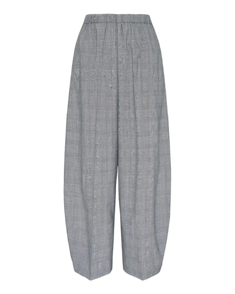 ENFÖLD checked cocoon trousers - Grau Grau