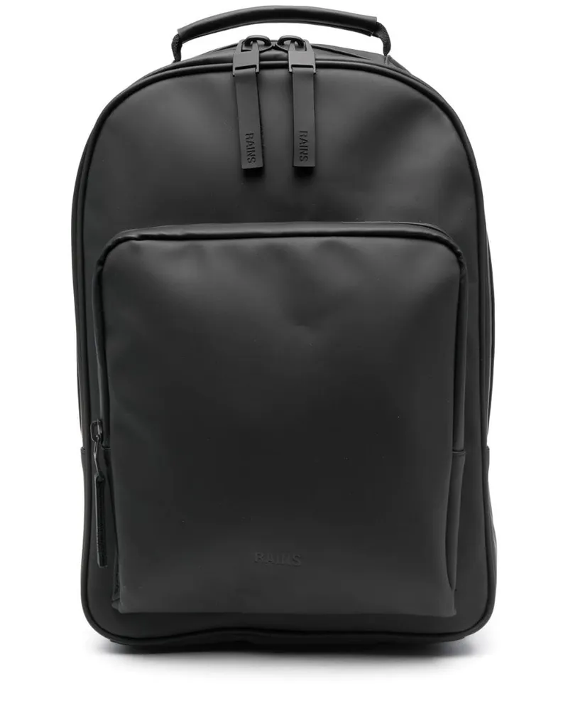 RAINS Wasserdichter Book Daypack Rucksack - Schwarz Schwarz