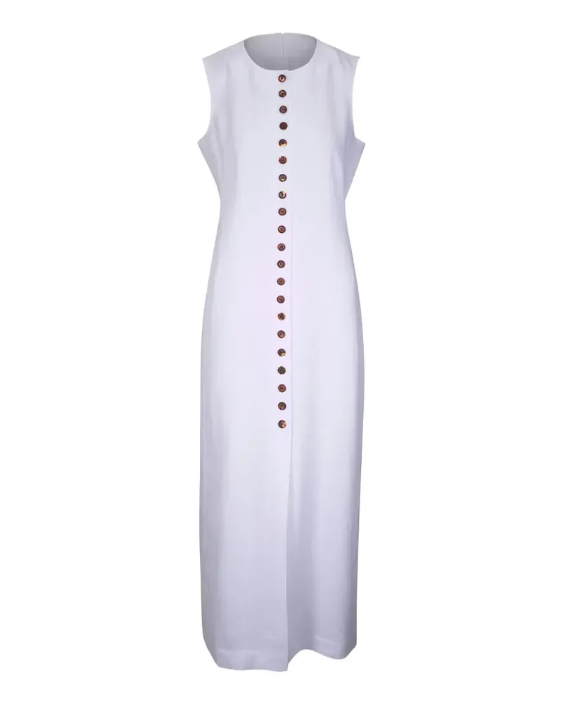 Lafayette148 button-up sleeveless maxi dress - Weiß Weiß
