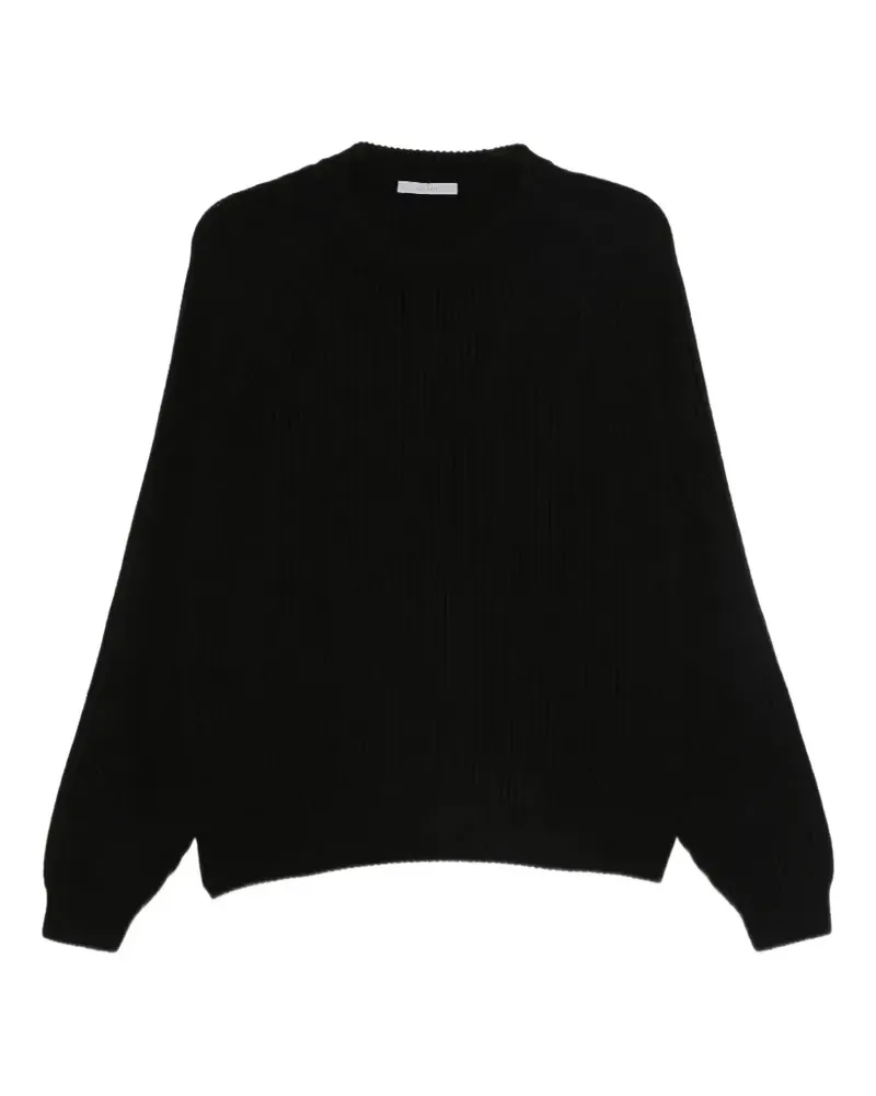 Alberta Ferretti ribbed raglan-sleeve sweater - Schwarz Schwarz
