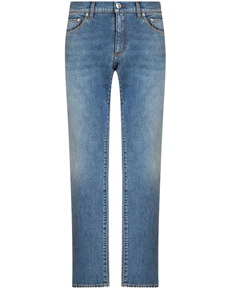 Etro Straight-Leg-Jeans mit Logo Blau