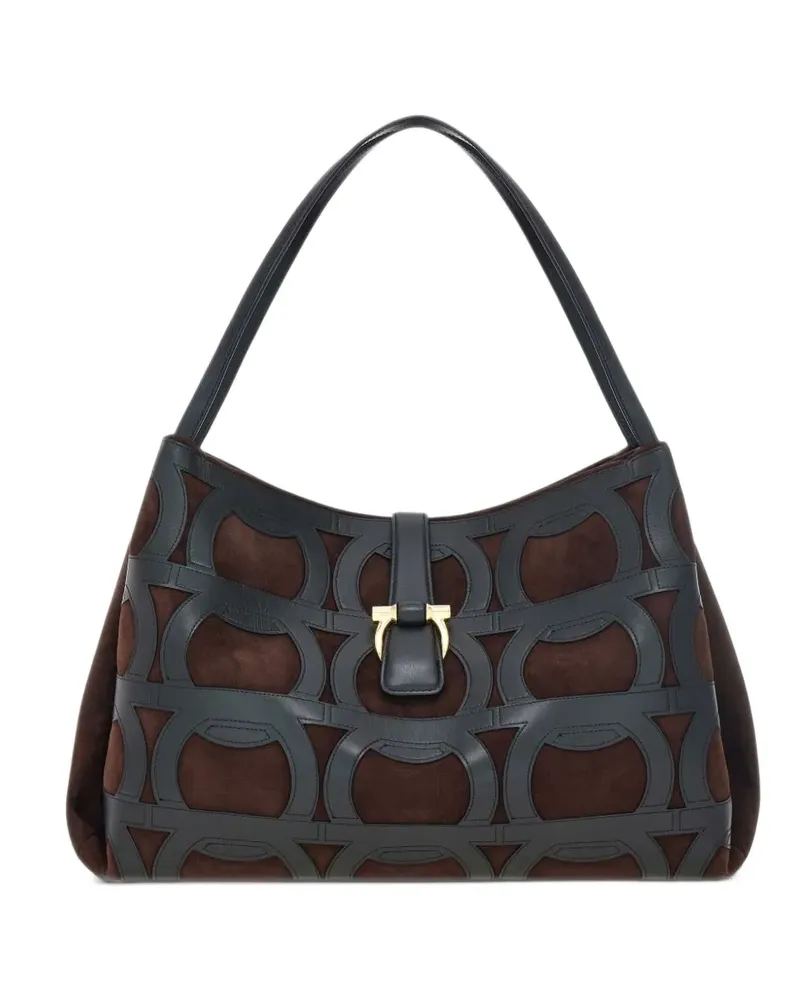 Ferragamo Mia Tote Bag (L) - Braun Braun