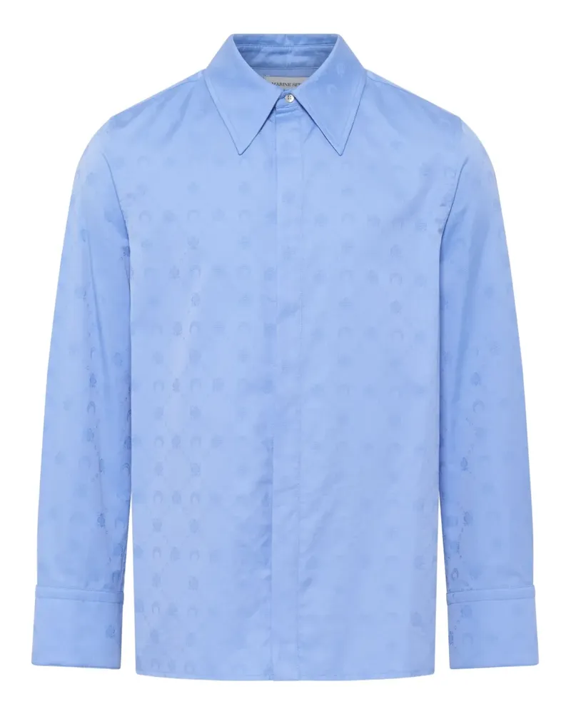 Marine Serre Popeline-Hemd aus Monogramm-Jacquard - Blau Blau