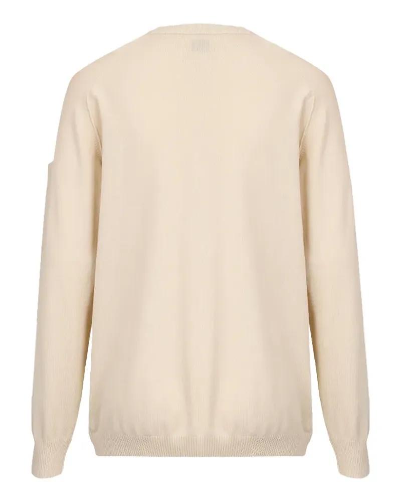 C.P. Company Pullover aus Kreppstrick mit Linsen-Detail - Nude Nude