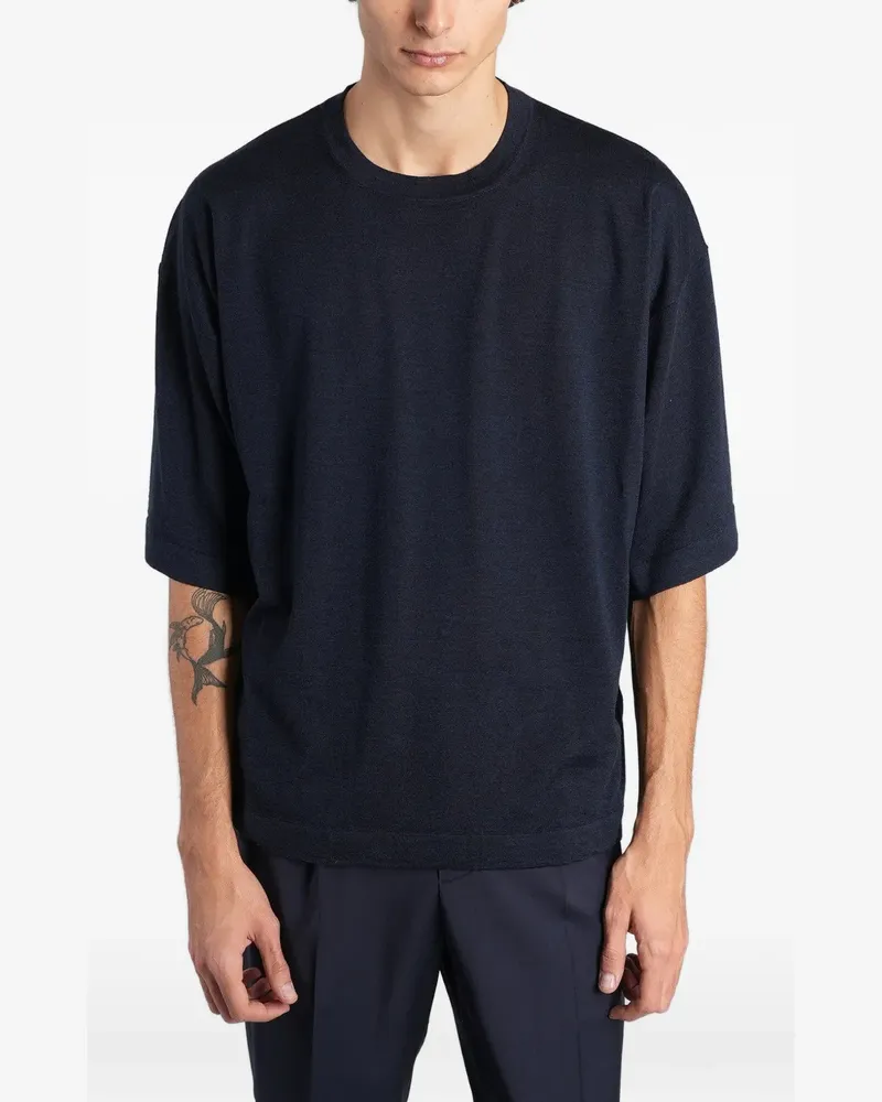 BARENA Zaco T-Shirt mit rundem Ausschnitt - Blau Blau
