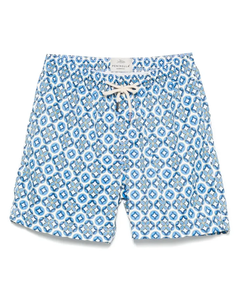 PENINSULA Badeshorts mit Sterne-Print - Blau Blau