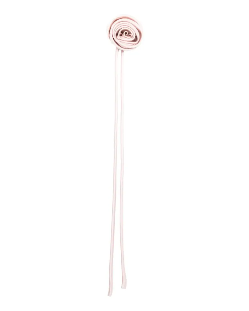 Max Mara floral-detail long-streamer brooch - Rosa Rosa