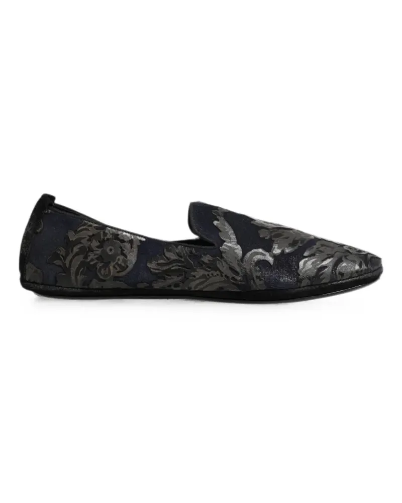 Dolce & Gabbana Loafer mit Blumenmuster - Blau Blau
