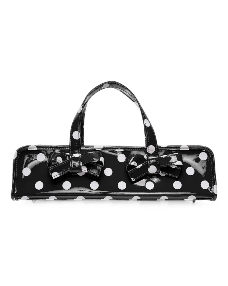 Comme des Garçons polka-dot bow-embellished tote bag - Schwarz Schwarz