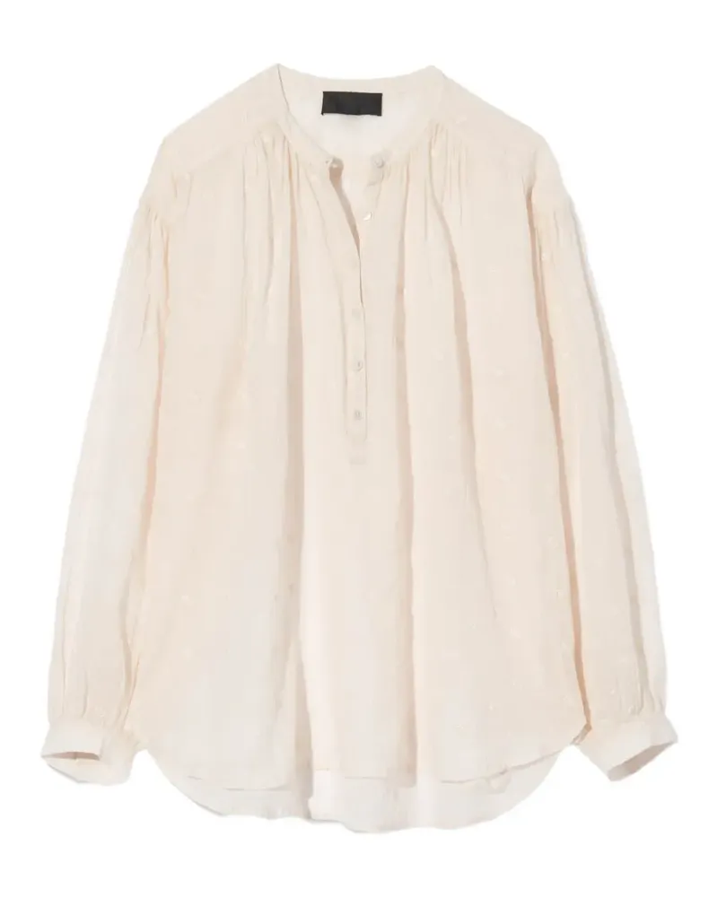 Nili Lotan Ivy gathered blouse - Nude Nude