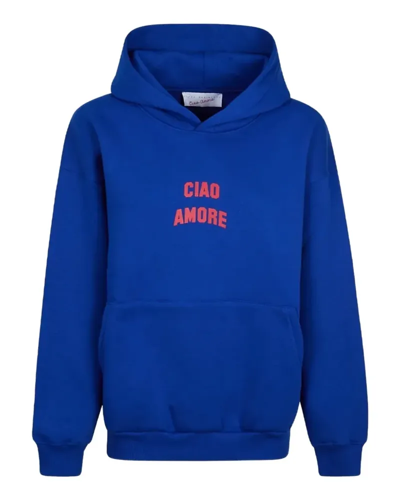 Giada Benincasa Ciao Amore Hoodie mit Logo - Blau Blau
