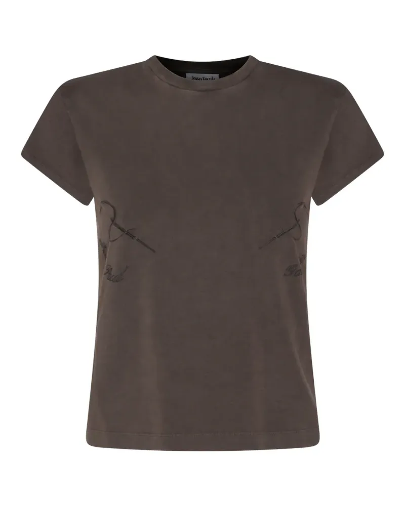Jean Paul Gaultier Besticktes T-Shirt - Braun Braun