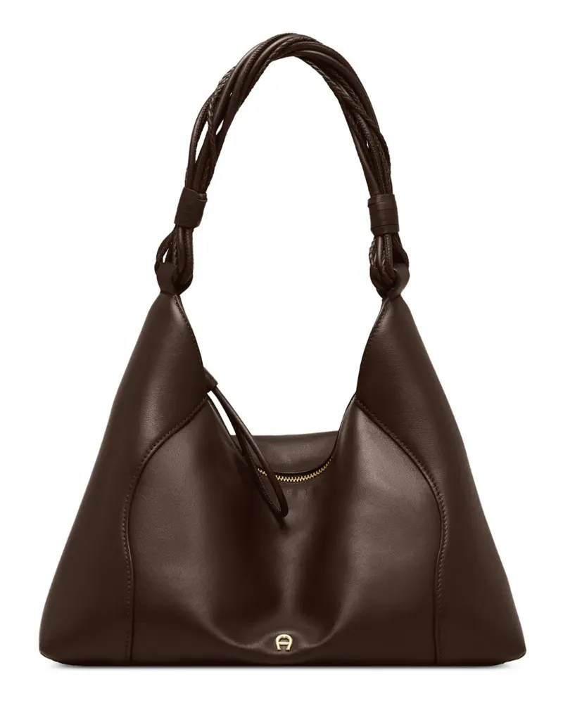 Aigner Mittelgroße Giara Schultertasche - Braun Braun