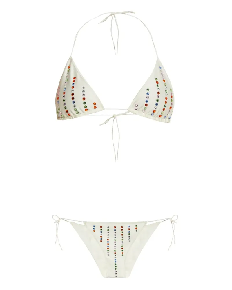 Oséree Gem Triangel-Bikini - Weiß Weiß