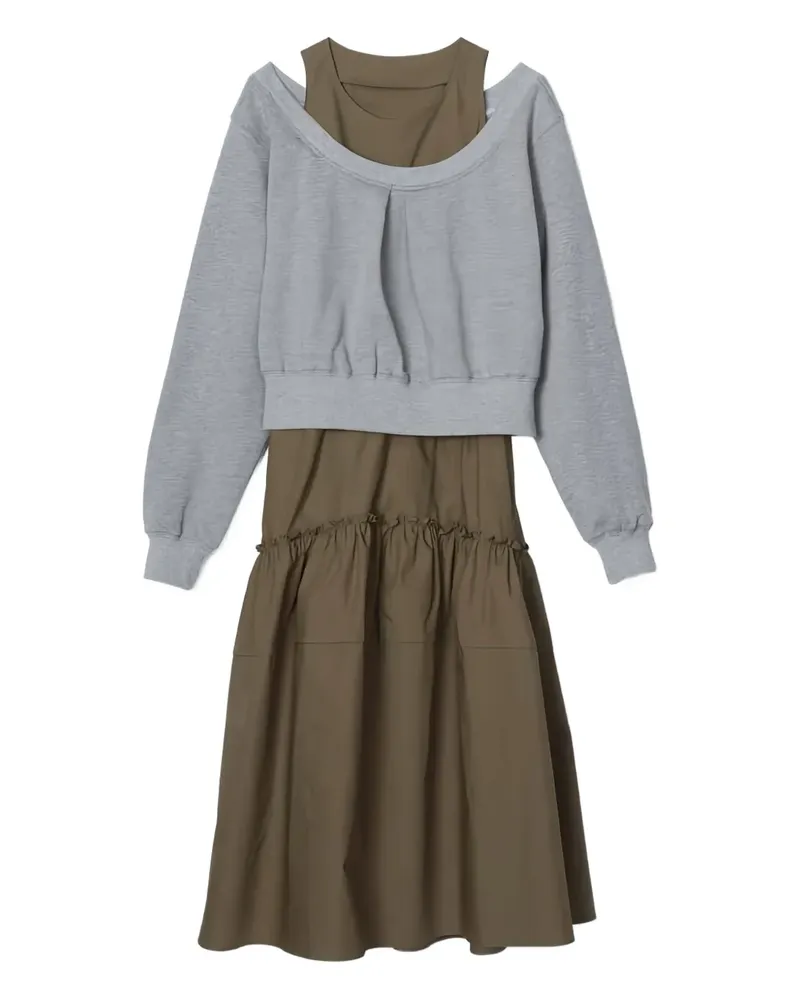 3.1 phillip lim Schulterfreies Midikleid - Grün Grün