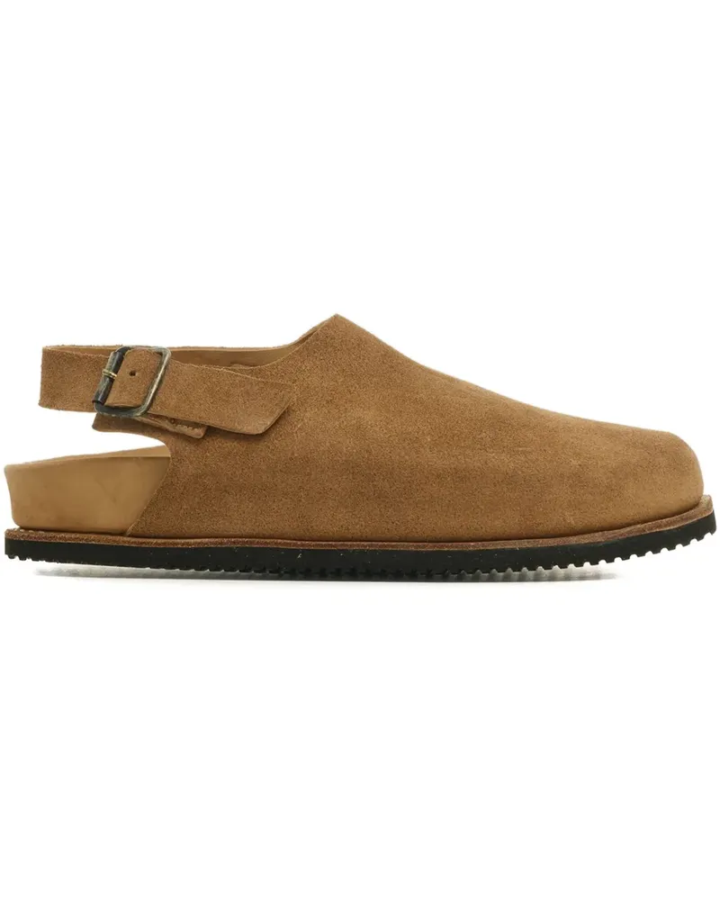 GUIDI Mules aus Wildleder mit Schnalle - Nude Nude