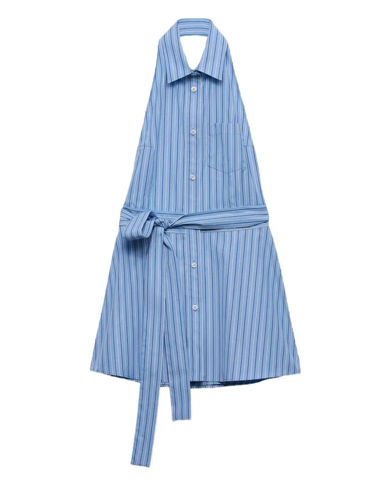 Prada Ärmelloses Hemd mit Streifen - Blau Blau