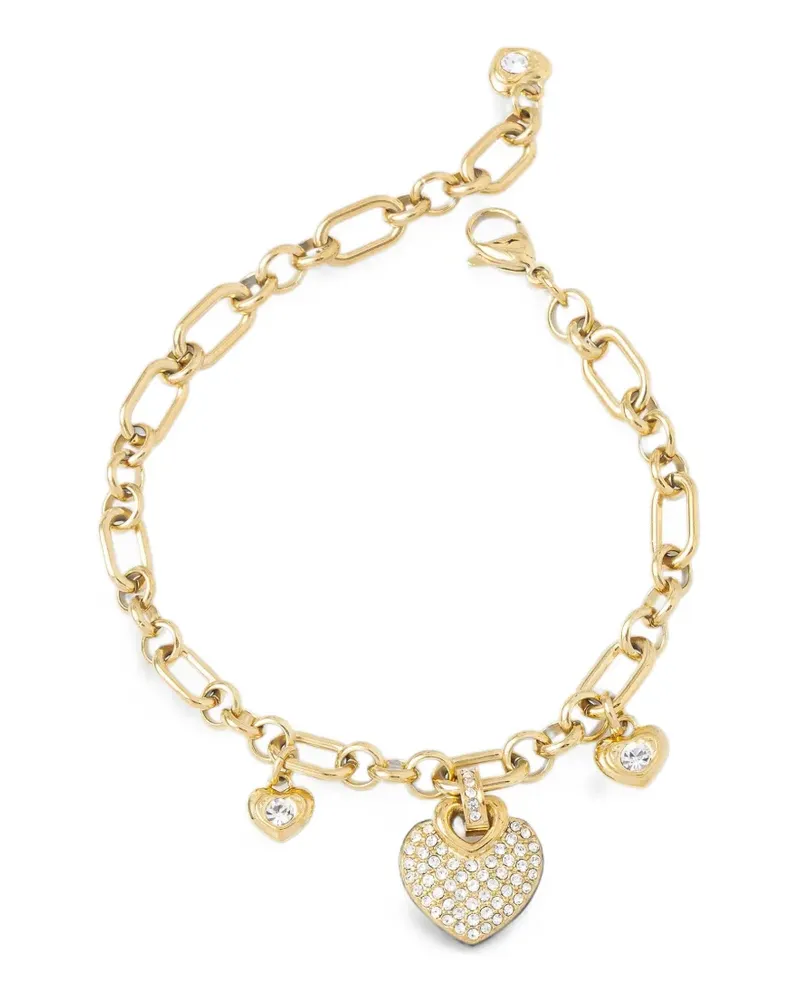 Guess heart-charm cable-link bracelet - Gold Gold