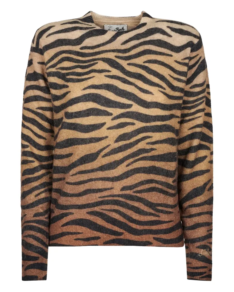 MC2 Saint Barth Pullover mit Zebra-Print - Braun Braun