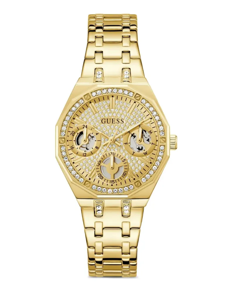 Guess Quinn Armbanduhr mit Kristallen 36mm - Gold Gold