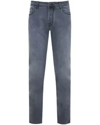 Jacob Cohën Halbhohe Slim-Fit-Jeans Blau