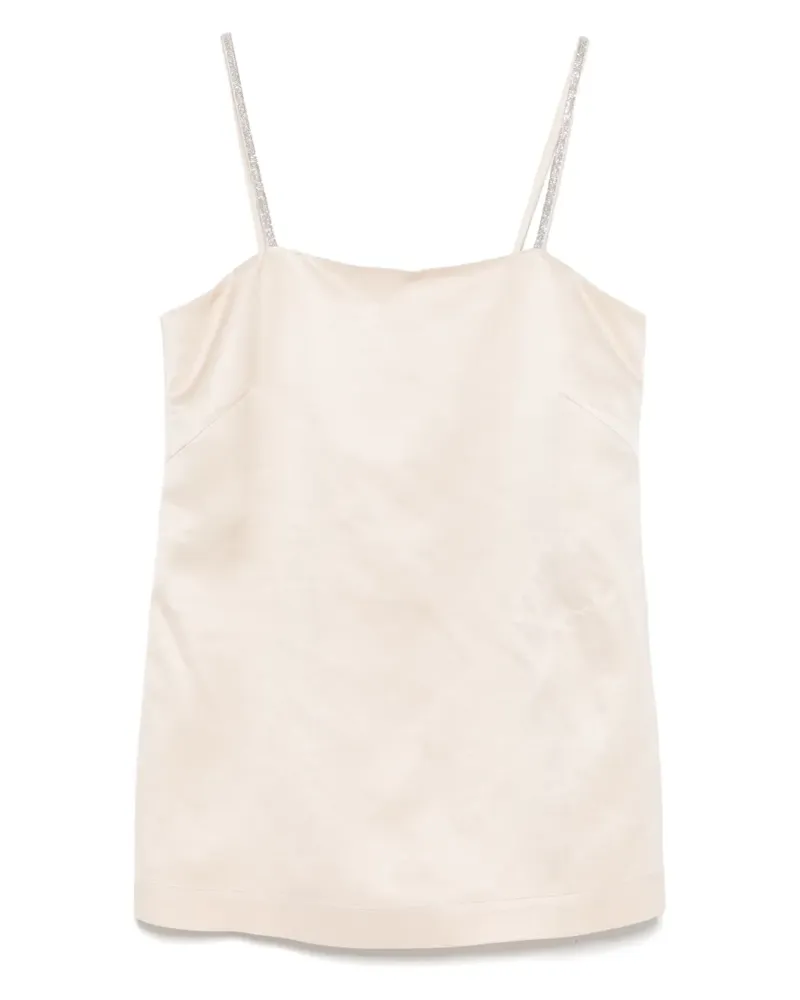 Peserico Top mit Perlen - Nude Nude