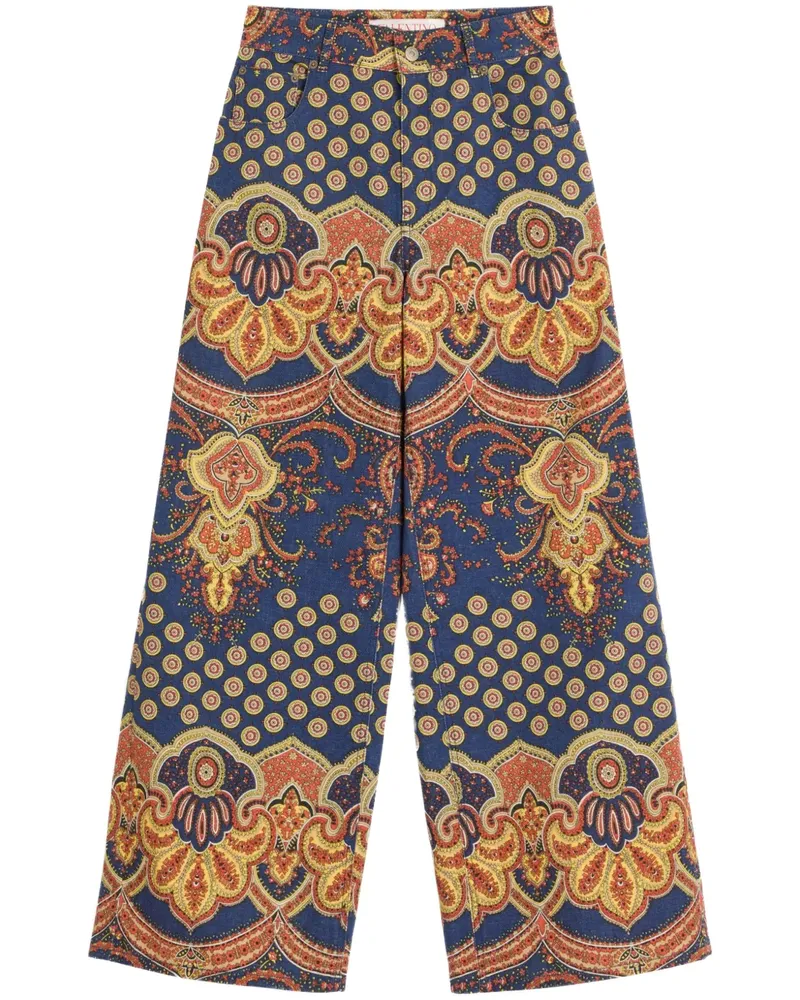 Valentino Garavani Jeans mit Paisley-Print - Blau Blau